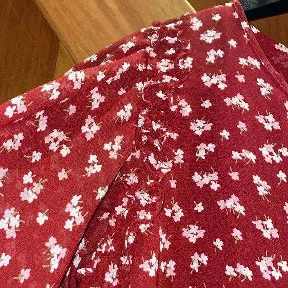 Ann Taylor Burgundy Blouse- Medium - Picture 5 of 8